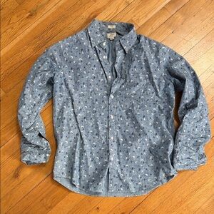 J. Crew Blue Floral Casual Shirt